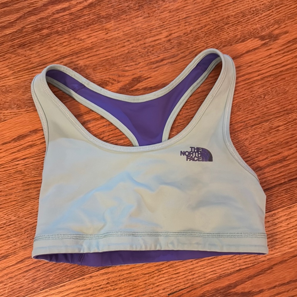 The North Face Sky Blue and Violet Sports Bra